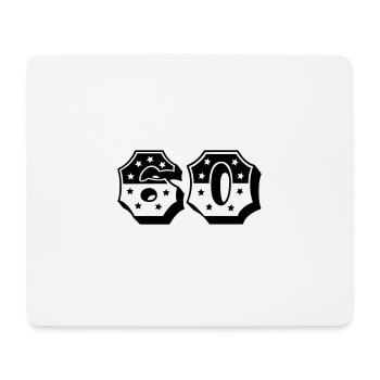 Zahl 60 - 60. Geburtstag - 60er Jahre Retro - Mousepad (Querformat) - Weiß - Vorne