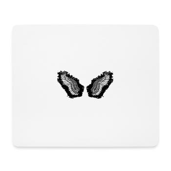 angelwings,wings,watercolor,black,angel wings - Mouse Pad (horizontal) - white - Front