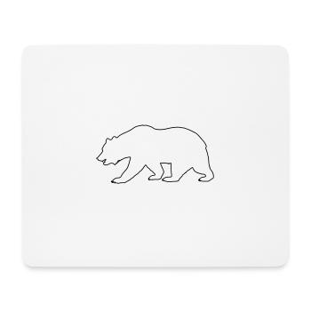 Bär Zeichnung - Mousepad (Querformat) - Weiß - Vorne