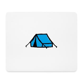 Zelt - Mousepad (Querformat) - Weiß - Vorne