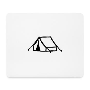 Tent Sketch Drawing - Mouse Pad (horizontal) - white - Front