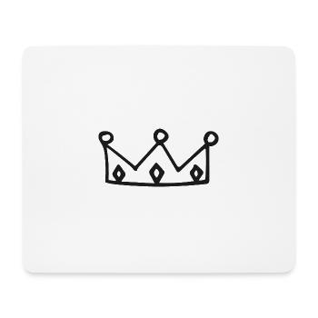 Krone Zeichnung Skizze - Mousepad (Querformat) - Weiß - Vorne