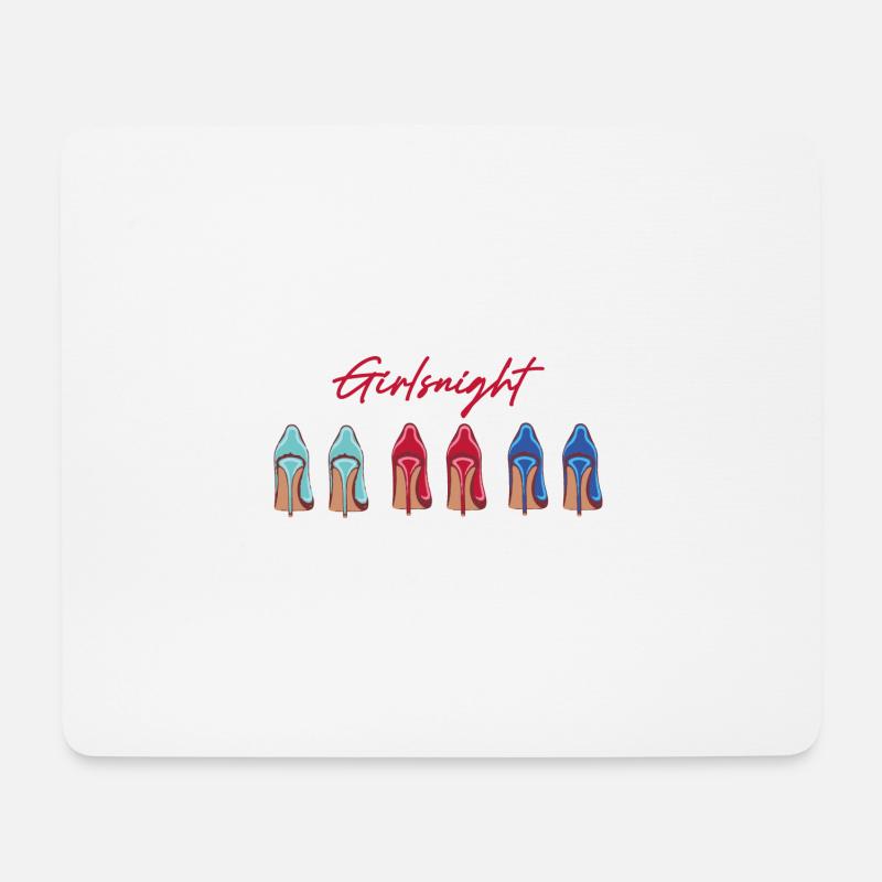 girlsnight,girls,icons,highheels,schuhe - Mousepad (Querformat) - Weiß