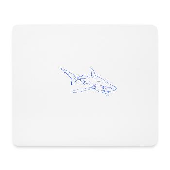 Hai - Mousepad (Querformat) - Weiß - Vorne