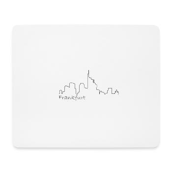Skyline Frankfurt - Mousepad (Querformat) - Weiß - Vorne