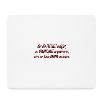Freedom & Health - Mouse Pad (horizontal) - white - Front