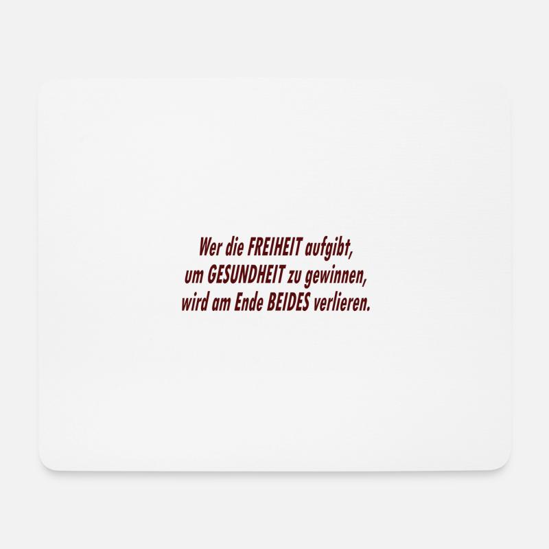 Freiheit & Gesundheit - Mousepad (Querformat) - Weiß