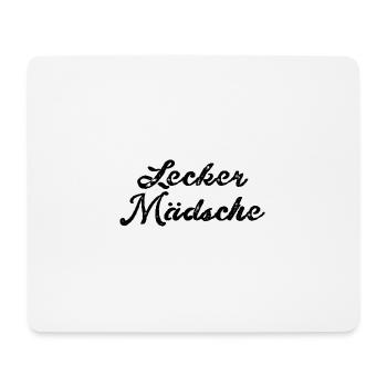 lecker mädsche,mädchen,köln,typo,schrift - Mousepad (Querformat) - Weiß - Vorne