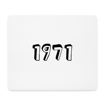 Year of birth 1971 Birthday - Mouse Pad (horizontal) - white - Front