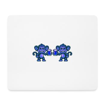 Monkey Team Beer Party - Mouse Pad (horizontal) - white - Front