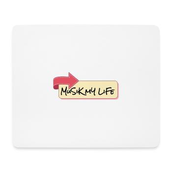 Musik Mein Leben Schriftzug - Mousepad (Querformat) - Weiß - Vorne