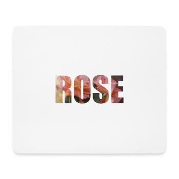 Rose - romantisches Design - Mousepad (Querformat) - Weiß - Vorne