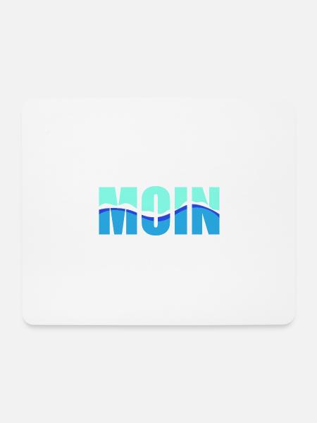 Moin - maritimes Design - Mousepad (Querformat) - Weiß