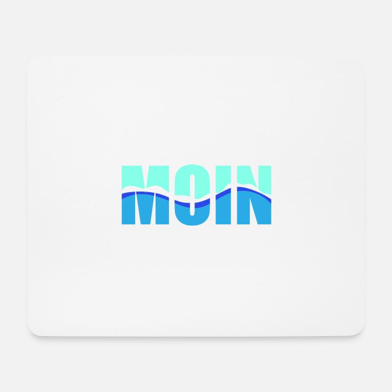 Moin - maritimes Design - Mousepad (Querformat) - Weiß