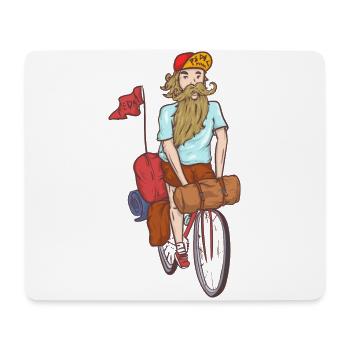 Bartradfahrer Bike Packer Abenteuer - Mousepad (Querformat) - Weiß - Vorne