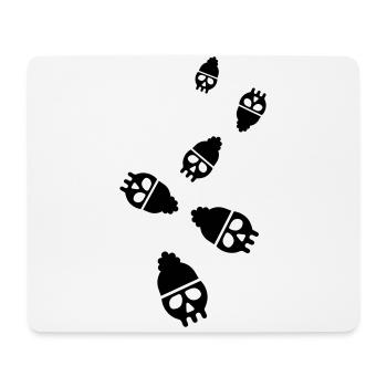 Skeleton head symbol - Mouse Pad (horizontal) - white - Front