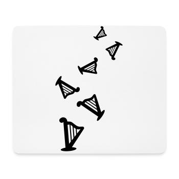 Musique de harpe - Tapis de souris (format paysage) - blanc - Devant