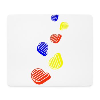 Symbole du steak de viande - Tapis de souris (format paysage) - blanc - Devant