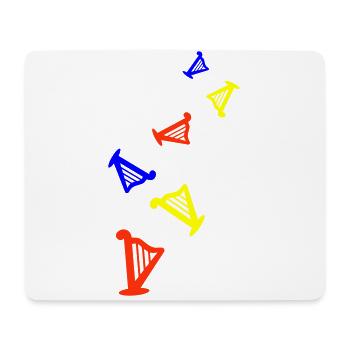 Harp instrument - Mouse Pad (horizontal) - white - Front
