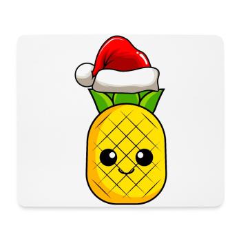 Ananas Weihnachten Comic Xmas - Mousepad (Querformat) - Weiß - Vorne