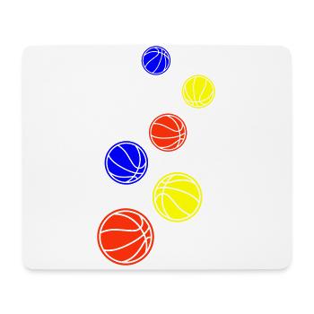 Basketball Bunt - Mousepad (Querformat) - Weiß - Vorne