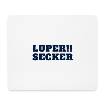 Luper!!! Secker - Super Lecker!!! (Gehirnsportler) - Mousepad (Querformat) - Weiß - Vorne