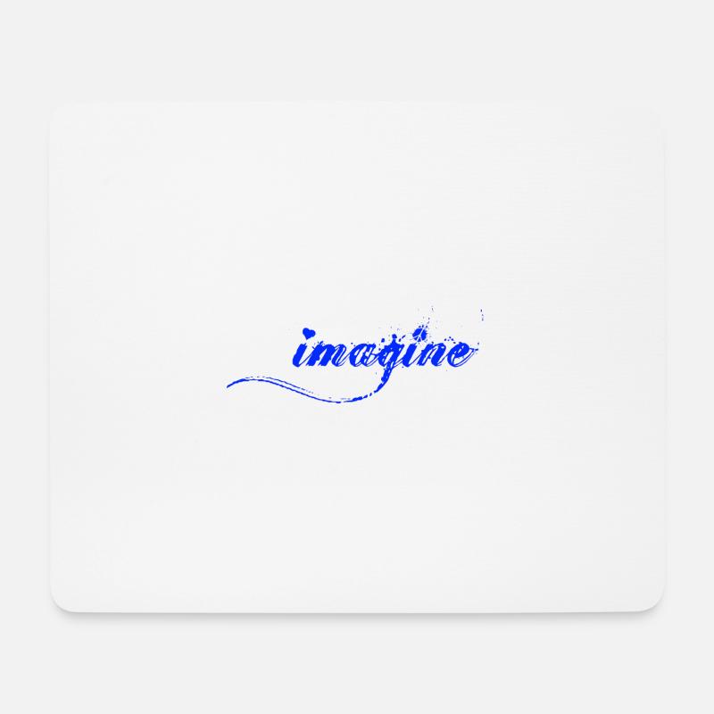 Imagine there is Peace and Love, Schrift - Mousepad (Querformat) - Weiß