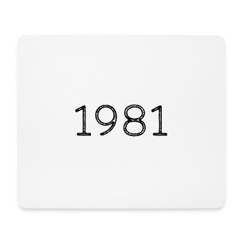 Année de naissance 1981 Cadeau - Tapis de souris (format paysage) - blanc - Devant