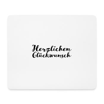 Herzlichen Glückwunsch - Mousepad (Querformat) - Weiß - Vorne