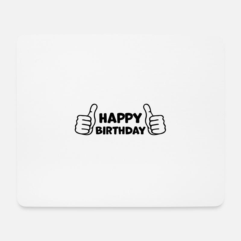 Anniversaire Pouce levé - Tapis de souris (format paysage) - blanc