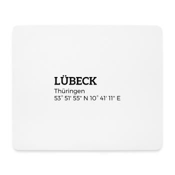 Les coordonnées Lübeck Thuringe - Tapis de souris (format paysage) - blanc - Devant