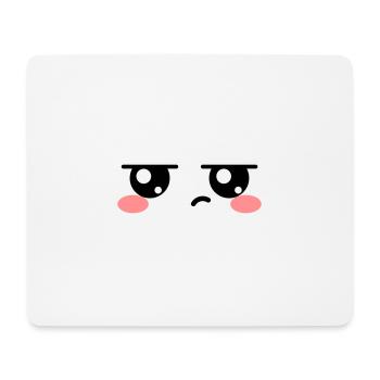 Annoyed Eyes Kawaii Sweet - Mouse Pad (horizontal) - white - Front