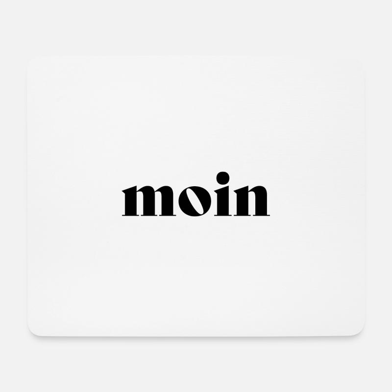 Moin Bely black - Mousepad (Querformat) - Weiß