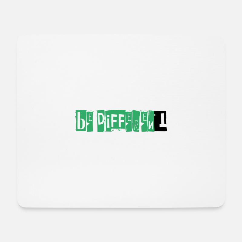 BE DIFFERENT - Mousepad (Querformat) - Weiß