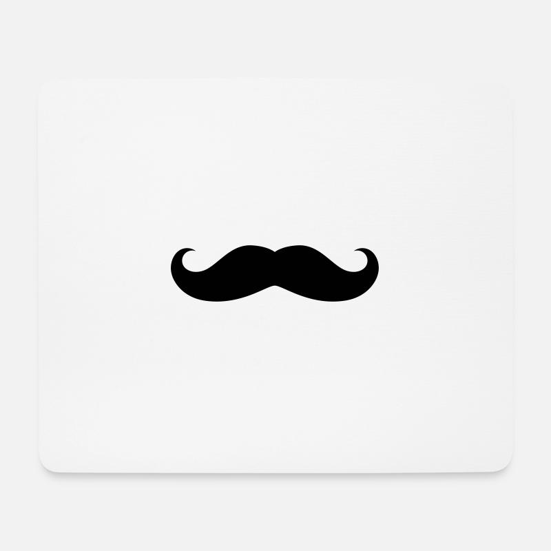 Schnurrbart - Mousepad (Querformat) - Weiß