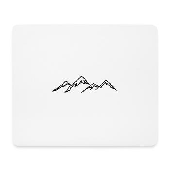 Berge Couleur Personnalisable - Tapis de souris (format paysage) - blanc - Devant