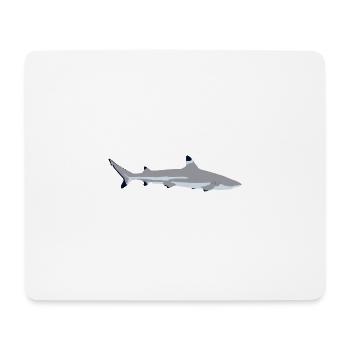 Requin à pointe noire - Tapis de souris (format paysage) - blanc - Devant