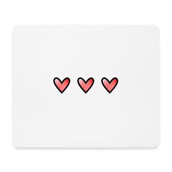 CŒUR. CŒURS. SAINT VALENTIN. LOVE. AMOUR. HEART - Tapis de souris (format paysage) - blanc - Devant