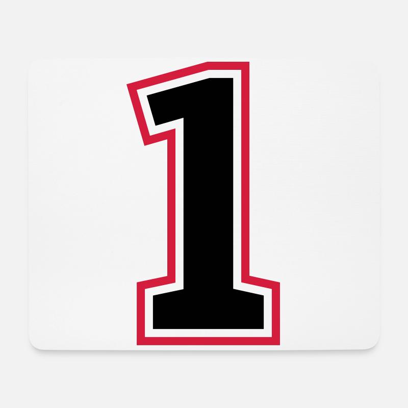 1 number - Mouse Pad (horizontal) - white