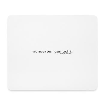 Wunderbar Gemacht Typo Shirt - Mousepad (Querformat) - Weiß - Vorne