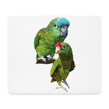Papageien aus dem Amazonas - Mousepad (Querformat) - Weiß - Vorne
