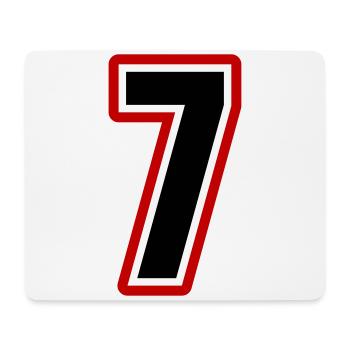 7 Number symbol - Mouse Pad (horizontal) - white - Front