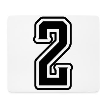 2 Number symbol - Mouse Pad (horizontal) - white - Front