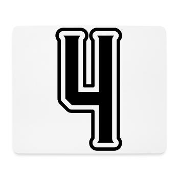 4 number symbol - Mouse Pad (horizontal) - white - Front