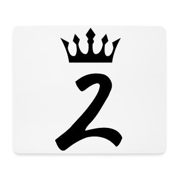 2 Couronne de numéros - Tapis de souris (format paysage) - blanc - Devant