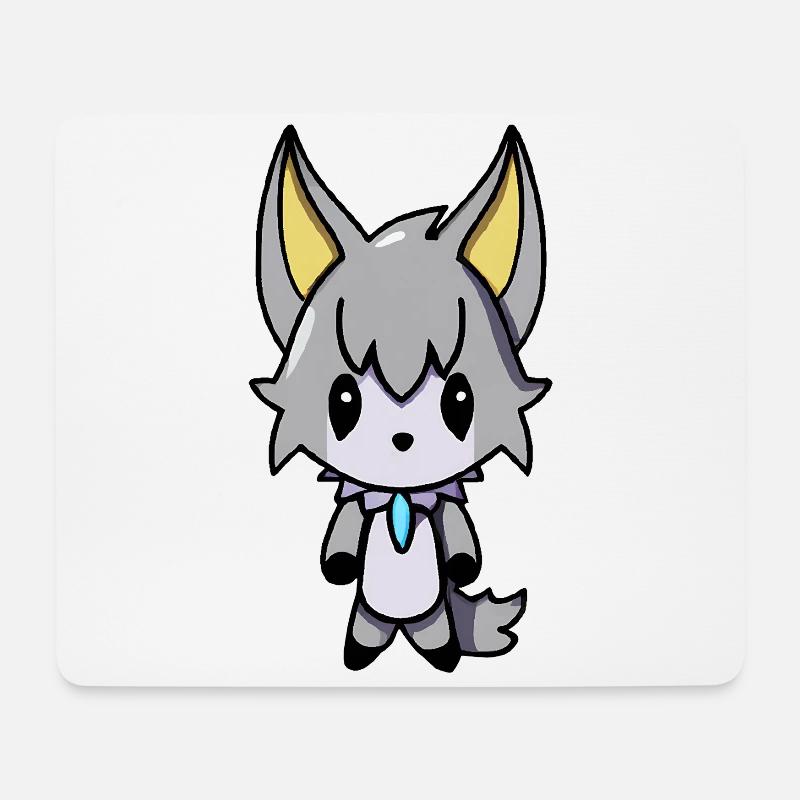 Kawaii Anime Vampir Wolf - Mousepad (Querformat) - Weiß