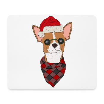 Chihuahua Christmas Sweater Red White Short Hair - Mouse Pad (horizontal) - white - Front