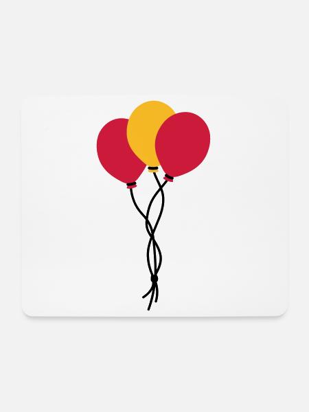 Drei Luftballons / three balloons / trois ballons - Mousepad (Querformat) - Weiß