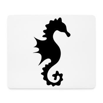 un hippocampe - Tapis de souris (format paysage) - blanc - Devant