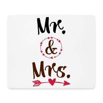 Hochzeit - Mousepad (Querformat) - Weiß - Vorne